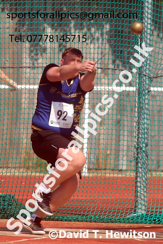 Senior Mens hammer, 2024 Northern Senior and Under-20s Track and Field Champs, Middlesbrough.  Photo: David T. Hewitson/Sports for All Pics